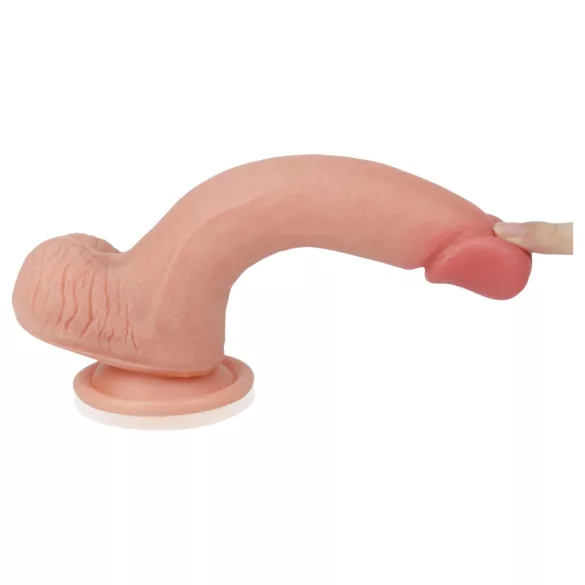 Lovetoy Nature Cock - godemichet réaliste double couche - 20cm beige