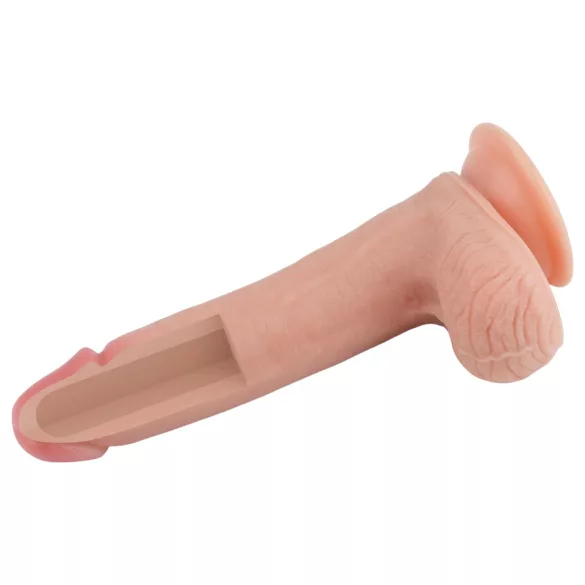 Lovetoy Nature Cock - godemichet réaliste double couche - 20cm beige