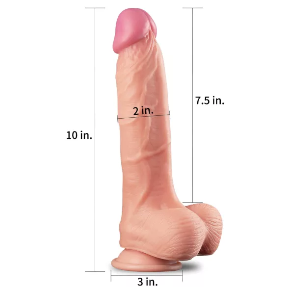 Lovetoy Nature Cock - gode réaliste double couche - 25cm - couleur chair