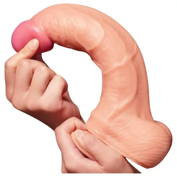 Lovetoy Nature Cock - gode réaliste double couche - 25cm - couleur chair