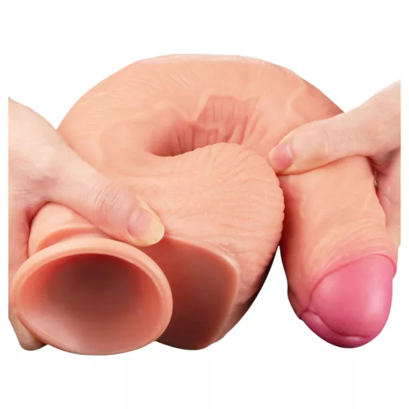 Lovetoy Nature Cock - gode réaliste double couche - 28cm - couleur chair