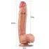 Lovetoy - gode réaliste double couche - 30 cm - couleur chair