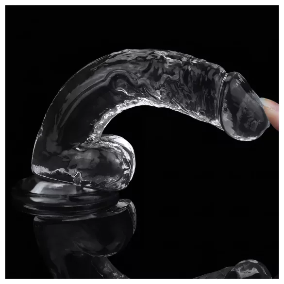 Lovetoy Flawless Clear - gode ventouse - 19 cm (transparent)