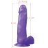 Lovetoy - gode ventouse - réaliste - silicone violet 20cm