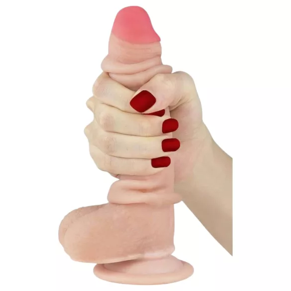 Lovetoy Sliding-Skin - gode ceinture réaliste double couche - 18 cm