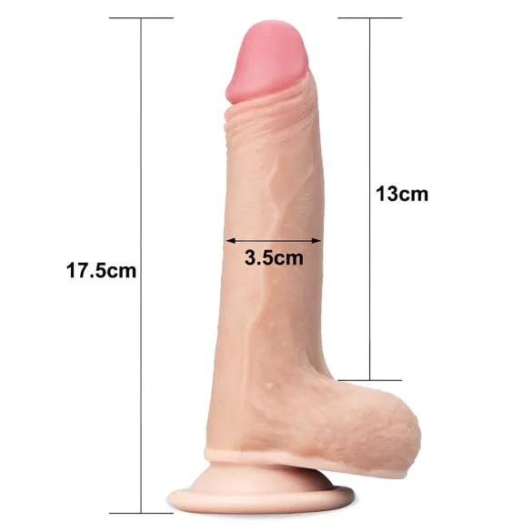 Lovetoy Sliding-Skin - gode ceinture réaliste double couche - 18 cm
