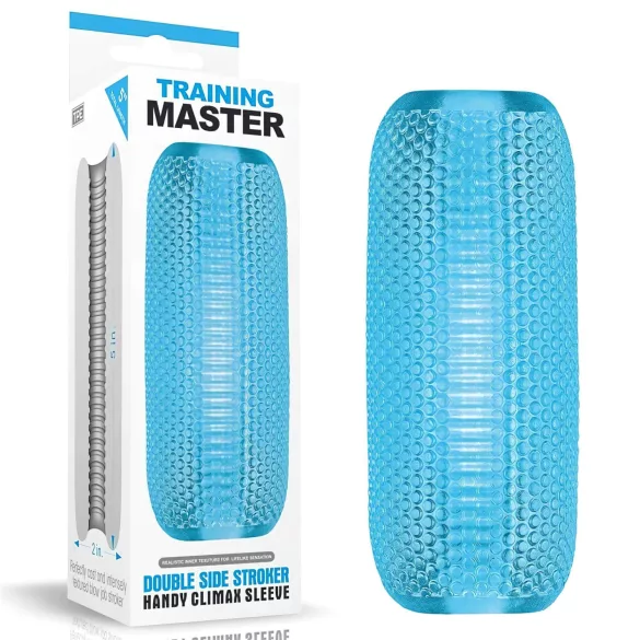 Lovetoy - Masturbateur double face à relief - silicone bleu