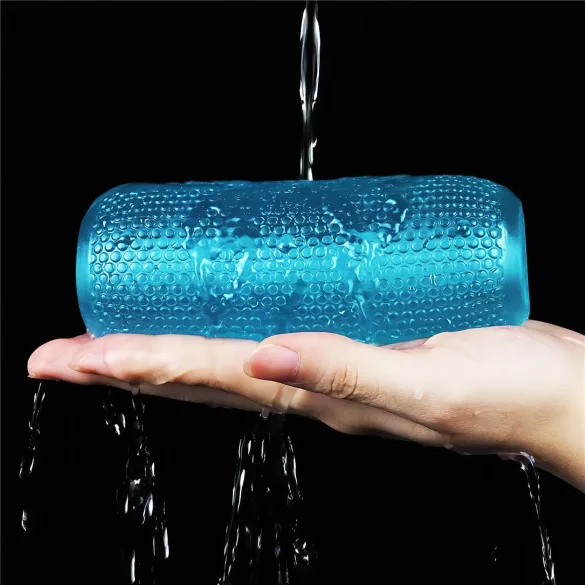 Lovetoy - Masturbateur double face à relief - silicone bleu