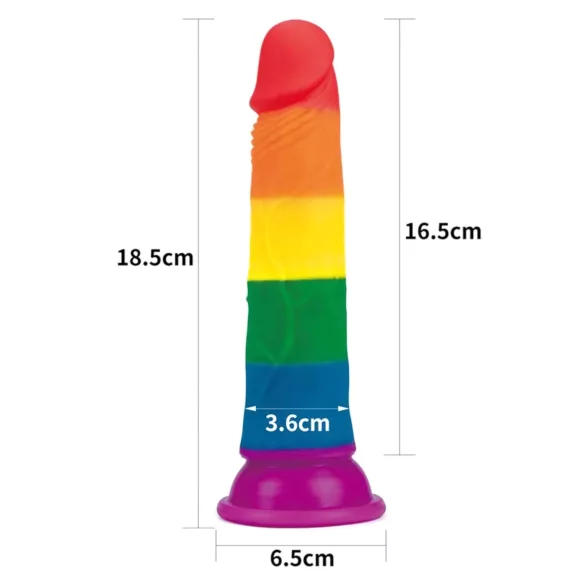 Lovetoy Prider - gode réaliste - 19 cm - multicolore