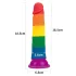 Lovetoy Prider - gode réaliste - 19 cm - multicolore