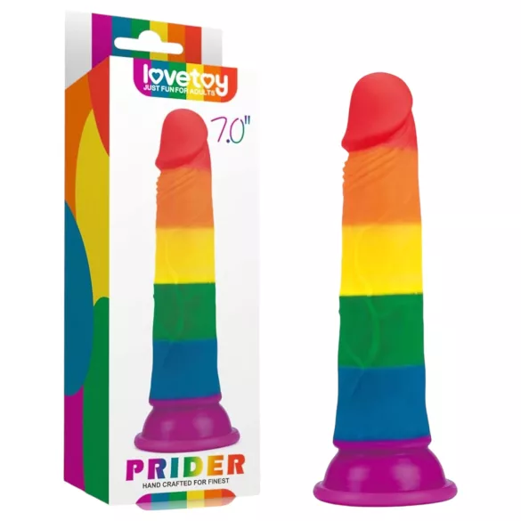 Lovetoy Prider - gode réaliste - 19 cm - multicolore