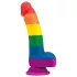 Lovetoy Prider - gode réaliste - silicone - 19cm - arc-en-ciel