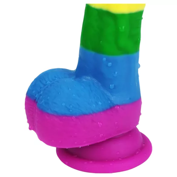 Lovetoy Prider - gode réaliste - silicone - 19cm - arc-en-ciel