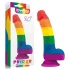 Lovetoy Prider - gode réaliste - silicone - 19cm - arc-en-ciel