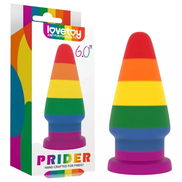 Lovetoy Prider - plug anal dilatateur - 15cm - arc-en-ciel