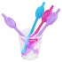 Lovetoy - paille avec vagin - plastique - rose/bleu/violet