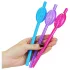 Lovetoy - paille avec vagin - plastique - rose/bleu/violet