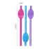 Lovetoy - paille avec vagin - plastique - rose/bleu/violet