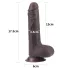 Lovetoy Sliding-Skin - gode ceinture réaliste double couche - 18cm - marron