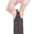 Lovetoy Sliding-Skin - gode ceinture réaliste double couche - 18cm - marron