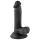 Mr. Rude - gode ceinture ventouse réaliste avec testicules - 17cm - noir