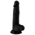 Mr. Rude - gode ceinture ventouse réaliste avec testicules - 19cm - noir
