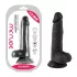 Mr. Rude - gode ceinture ventouse réaliste avec testicules - 19cm - noir