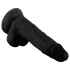 Mr. Rude - gode ceinture ventouse réaliste avec testicules - 19cm - noir