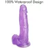 Tracy's Dog - gode ceinture ventouse avec testicules - silicone violet