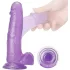Tracy's Dog - gode ceinture ventouse avec testicules - silicone violet