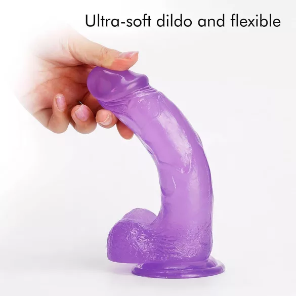 Tracy's Dog - gode ceinture ventouse avec testicules - silicone violet