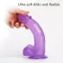 Tracy's Dog - gode ceinture ventouse avec testicules - silicone violet