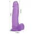 Tracy's Dog - gode ceinture ventouse avec testicules - silicone violet