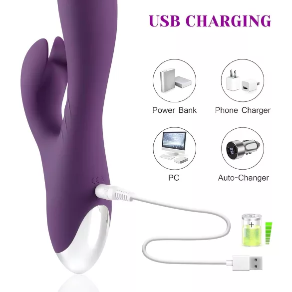 Tracy's Dog - vibromasseur rabbit avec stimulateur clitoridien - waterproof