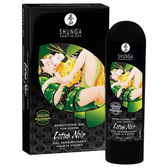 Shunga Lotus Noir - gel stimulant unisexe - 60 ml