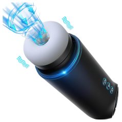   Leopard - masturbateur va-et-vient vibrant et aspirant - noir