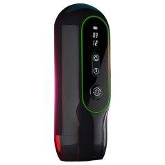 Leopard - masturbateur vibrant va-et-vient - noir