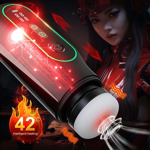 Leopard - Masturbateur vibrant mouvement (noir)