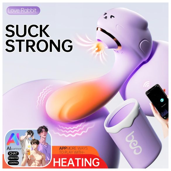 Leopard - vibromasseur succion et vibration - violet