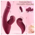 Vibeconnect - Vibromasseur 2en1 point G et clitoridien - silicone rouge