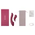 Vibeconnect - Vibromasseur 2en1 point G et clitoridien - silicone rouge