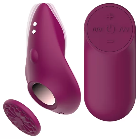 Passion Play - vibromasseur pour culotte, magnétique et télécommandé (bordeaux)