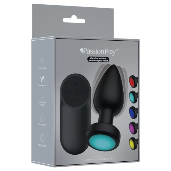 Passion Play - Plug anal vibrant à LED - taille M