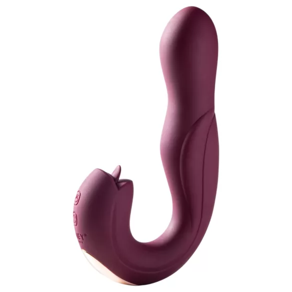 Honey Play Box Joi - vibromasseur point G rotatif lécheur - silicone violet