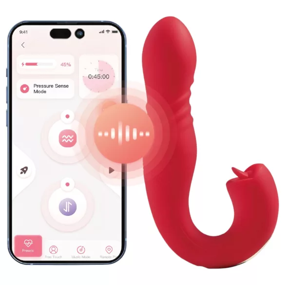 Honey Play Box Joi Thrust 2 - vibromasseur va-et-vient et lécheur connecté