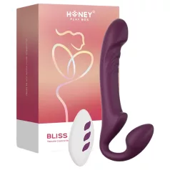   Honey Play Box Bliss - gode ceinture vibrant perles rotatives - violet