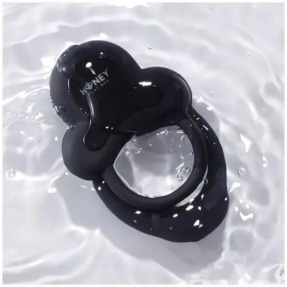 Honey Play Box Anello - anneau pénien vibrant connecté - silicone noir