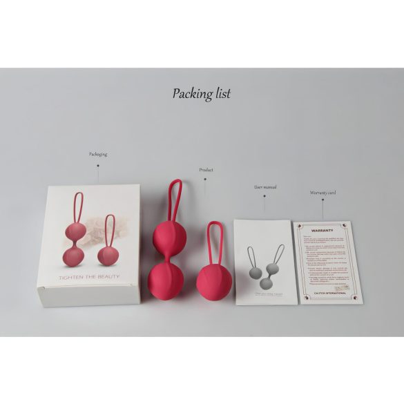 Cotoxo Cherry - Boules de geisha - lot de 2 - silicone rouge