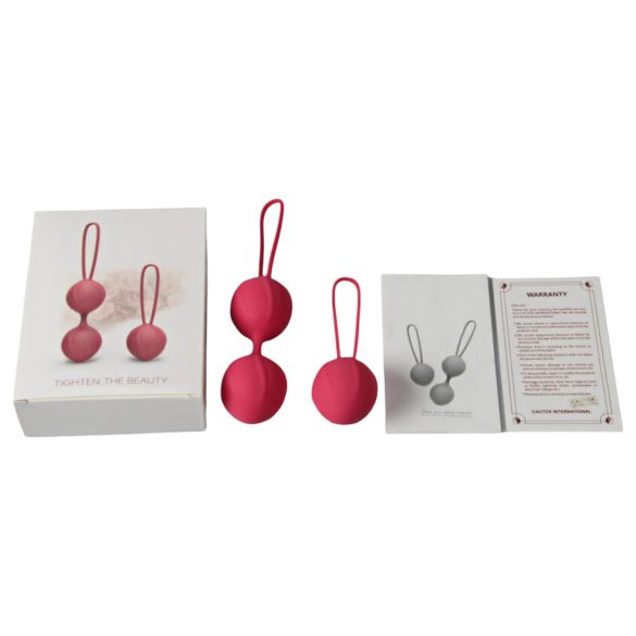 Cotoxo Cherry - Boules de geisha - lot de 2 - silicone rouge