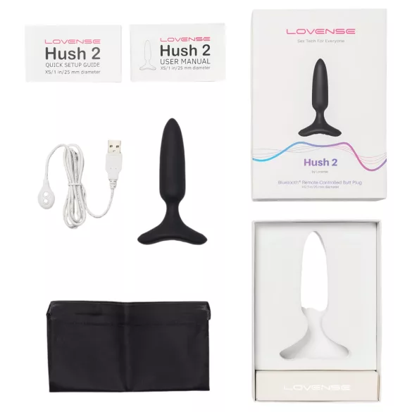 Lovense - plug anal vibrant XS - rechargeable - silicone noir 25mm